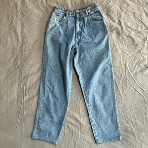 Talbots Sz. 6 Vintage High Waist Pleated Mom Jeans 100% Cotton 28" Inseam